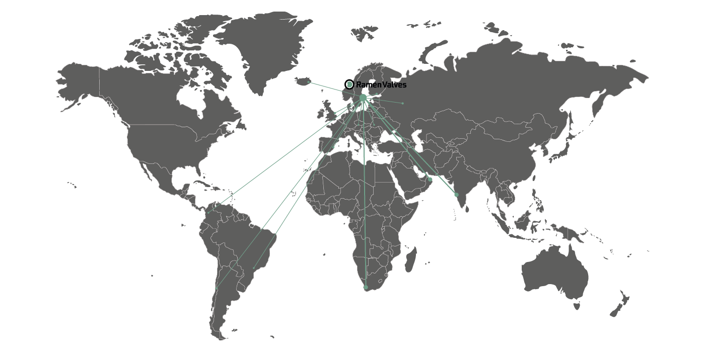 Ramén Valves distributor map