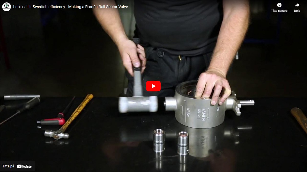 Making a Ramen Ball Sector Valve