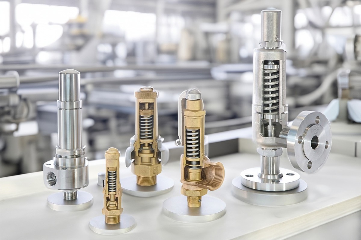 safety valves with industrial background