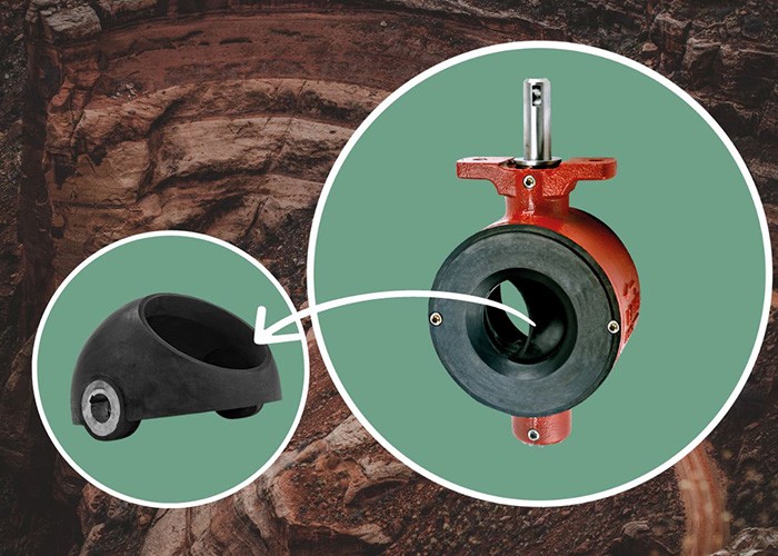 Ramen KSG rubber lined ball sector valve