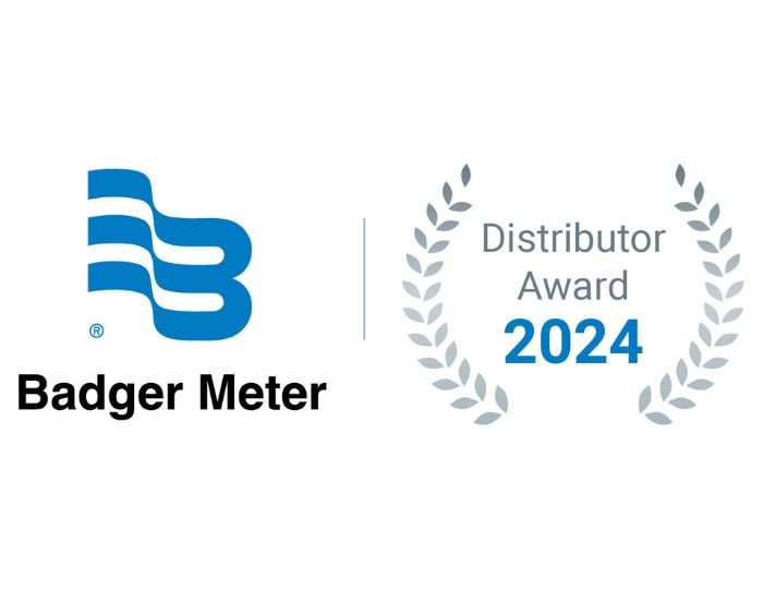 Badger Meter logo Distributor Award